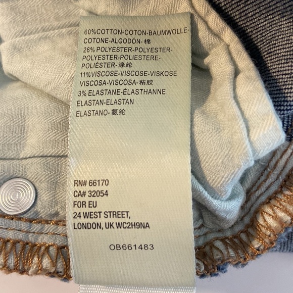 Free People Size 25 Medium Wash Raw Edge Distressed Mid-Rise Skinny Jeans: 4878 - Picture 11 of 12